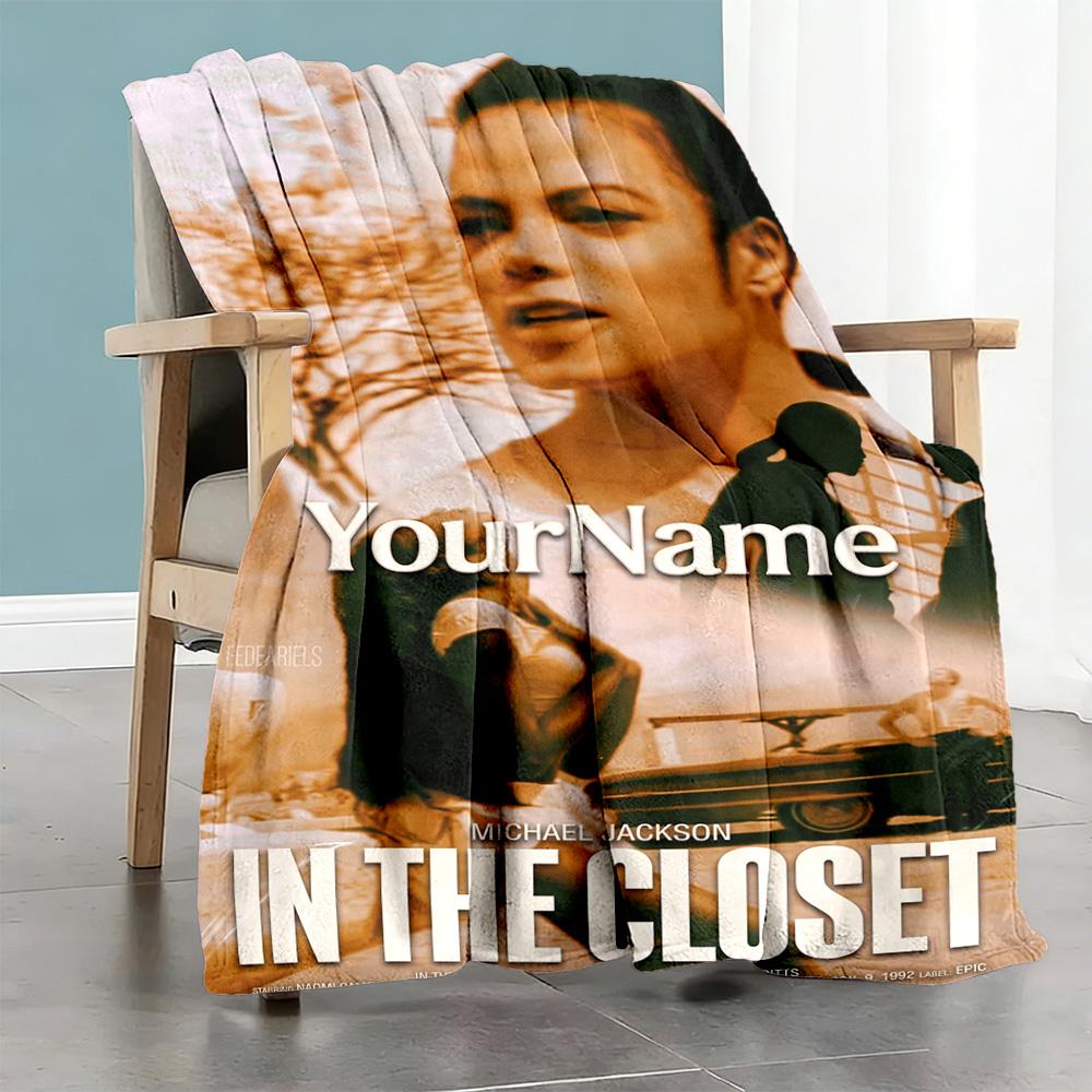 Michael Jackson 176 Customize Text Blanket Cozy Personalized Blanket Comfortable Suitable for Couch Sofa Picnics Home Decor All-Season Use