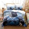 Kratos God of War Bedding Set 3 Piece Duvet Cover Set Classic Game Bed Linen for Teens Bedroom Decor