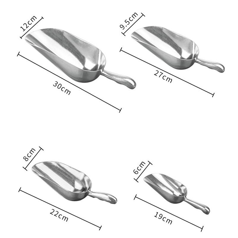 5 Sizes Aluminum Alloy Ice Shovel Multifunctional Coffee Beans Bar Cube Scraper Popcorn Shovel Measuring Spoon Kitchen Gadget 