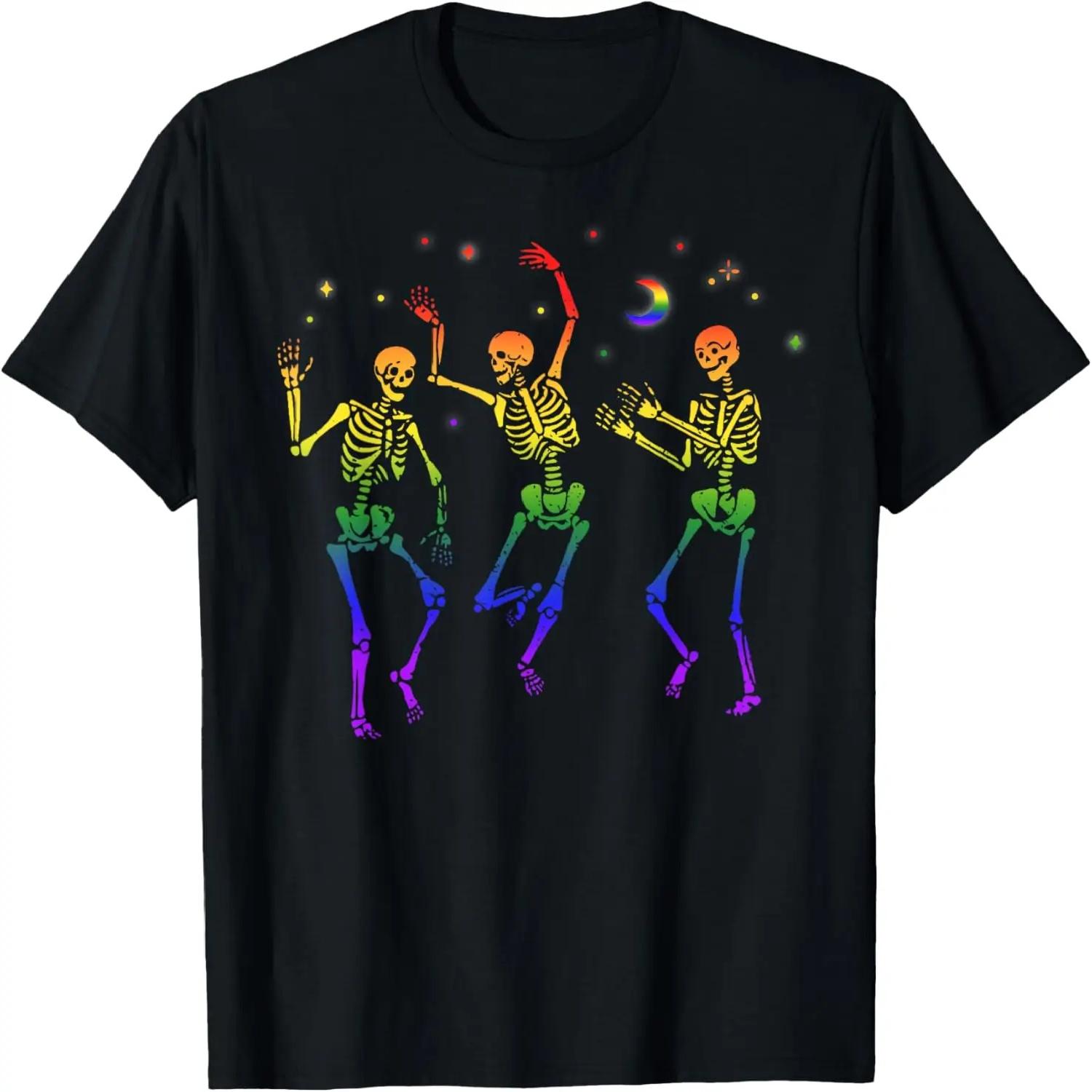 

Halloween Dancing Skeletons LGBTQ Gay Pride T-Shirt XXXXXL