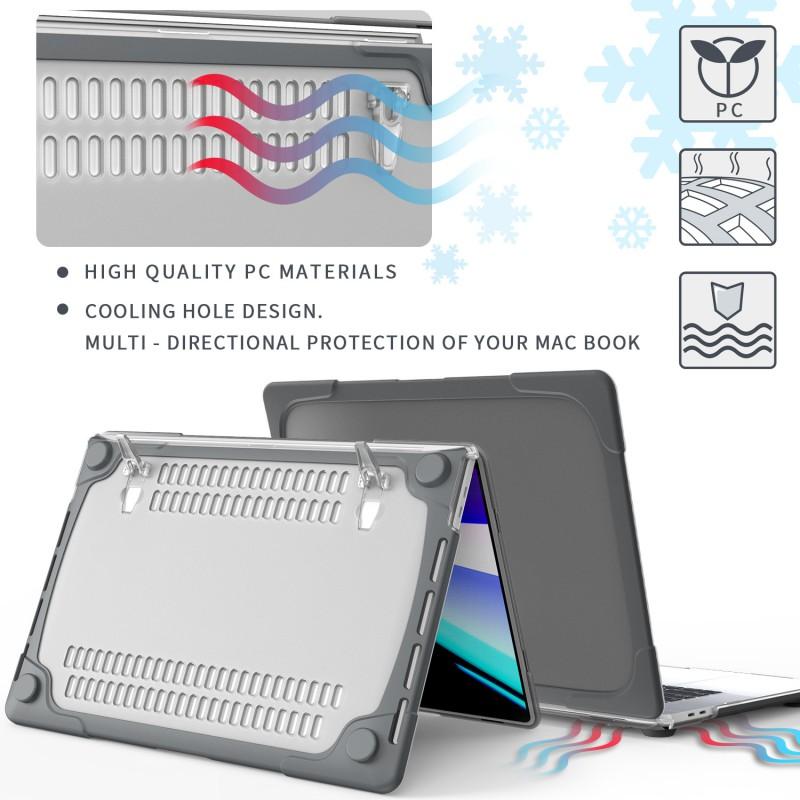 Transparent Matte TPU Case MacBook Pro 16-inch A2141 2019 2020 Shockproof Protective Cover Gray