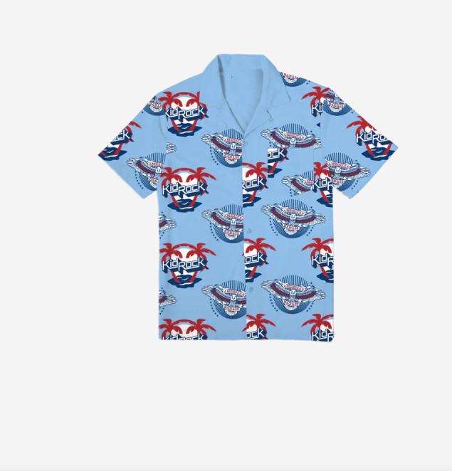 Rare Kid Rock Free Vacation Blue Hawaiian Shirt Men and Women All Sizes VA820 Unisex T-Shirt S