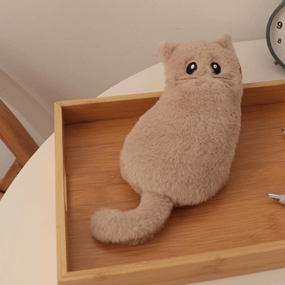 

Funny Cat Plush Cat Pencil Case Kawaii Plush Cat Stationer Bag School Supplies хаки