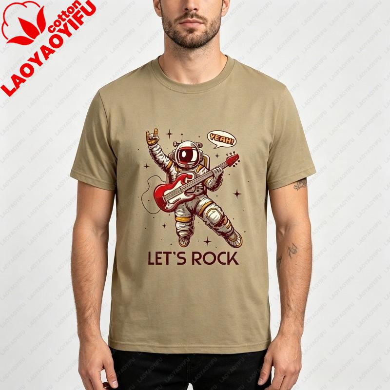 Space Astronaut Graphic T Shirt for Unisex Unisex Casual Cotton Short Sleeve Tee Streetwear Space Lover T Shirt