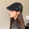 Suede Retro Progressive Hat Women's Autumn Japanese Newsboy Hat Showing Face Small Vintage Style Reverse Wearing Duck Bill Painter Hat