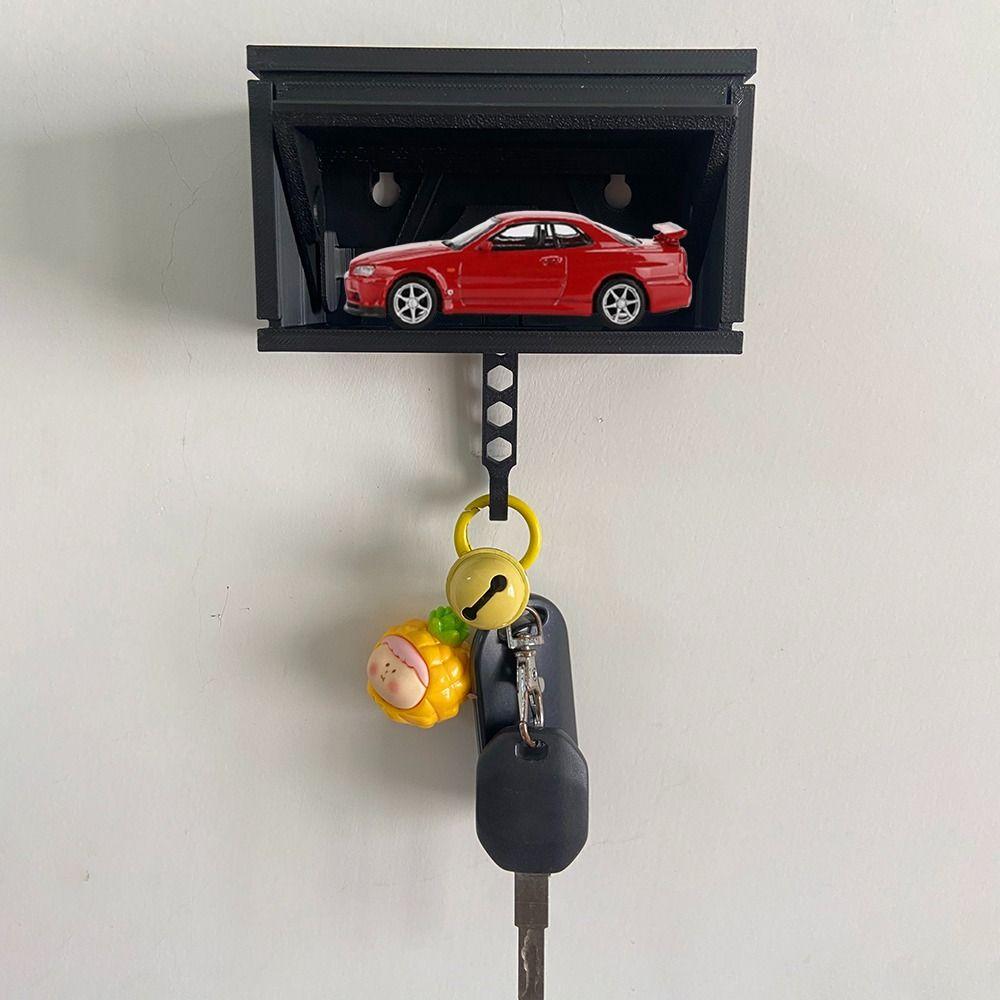 Multifunctional Wall Mount Key Rack with Opening Door Decorative Key Hanger  Wall Decoration