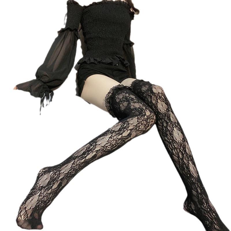 Women's Summer Lolita Over-the-Knee Lace Stockings - Cute Thigh Highs for Beautiful Legs