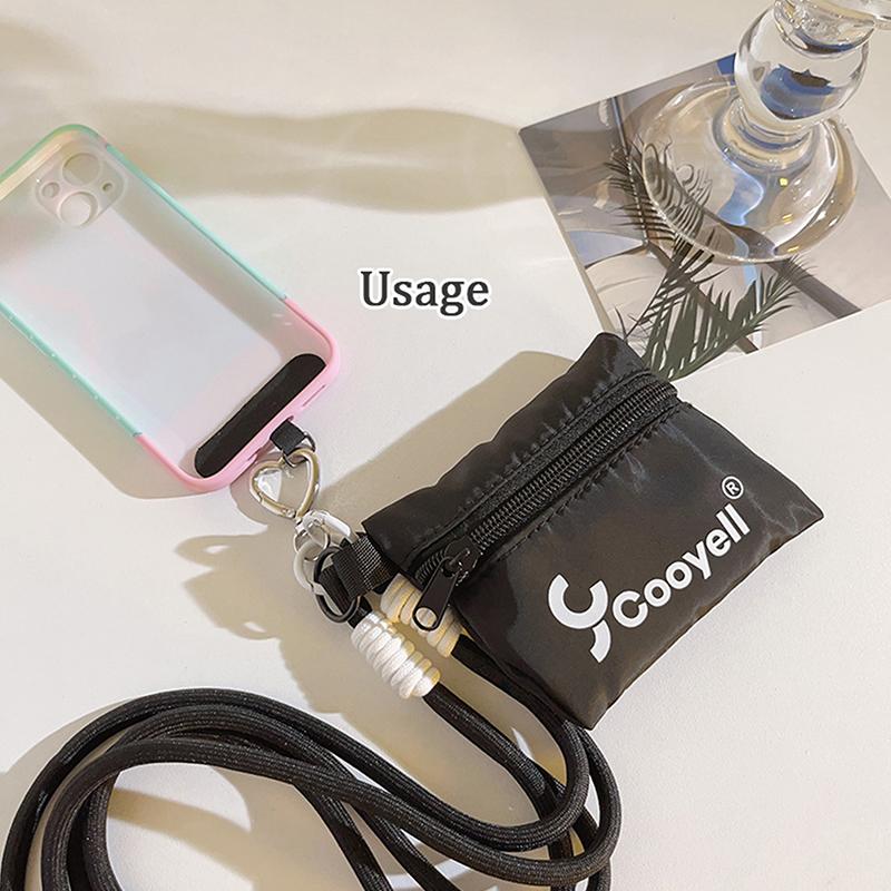 Tecknad Myntväska Telefonrem Söt Telefon Snodd Crossbody Anti-förlorad Telefonfodral Snodd Hänge