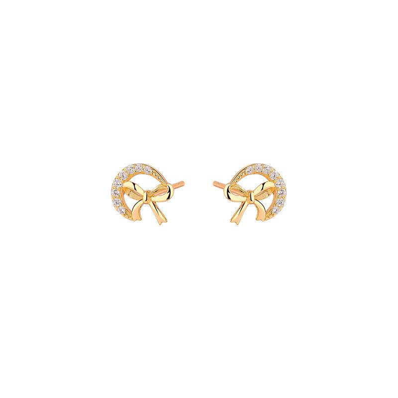 Luxury Moon Bow Earrings for Women Sweet Lady Style Cute Elephant Earrings