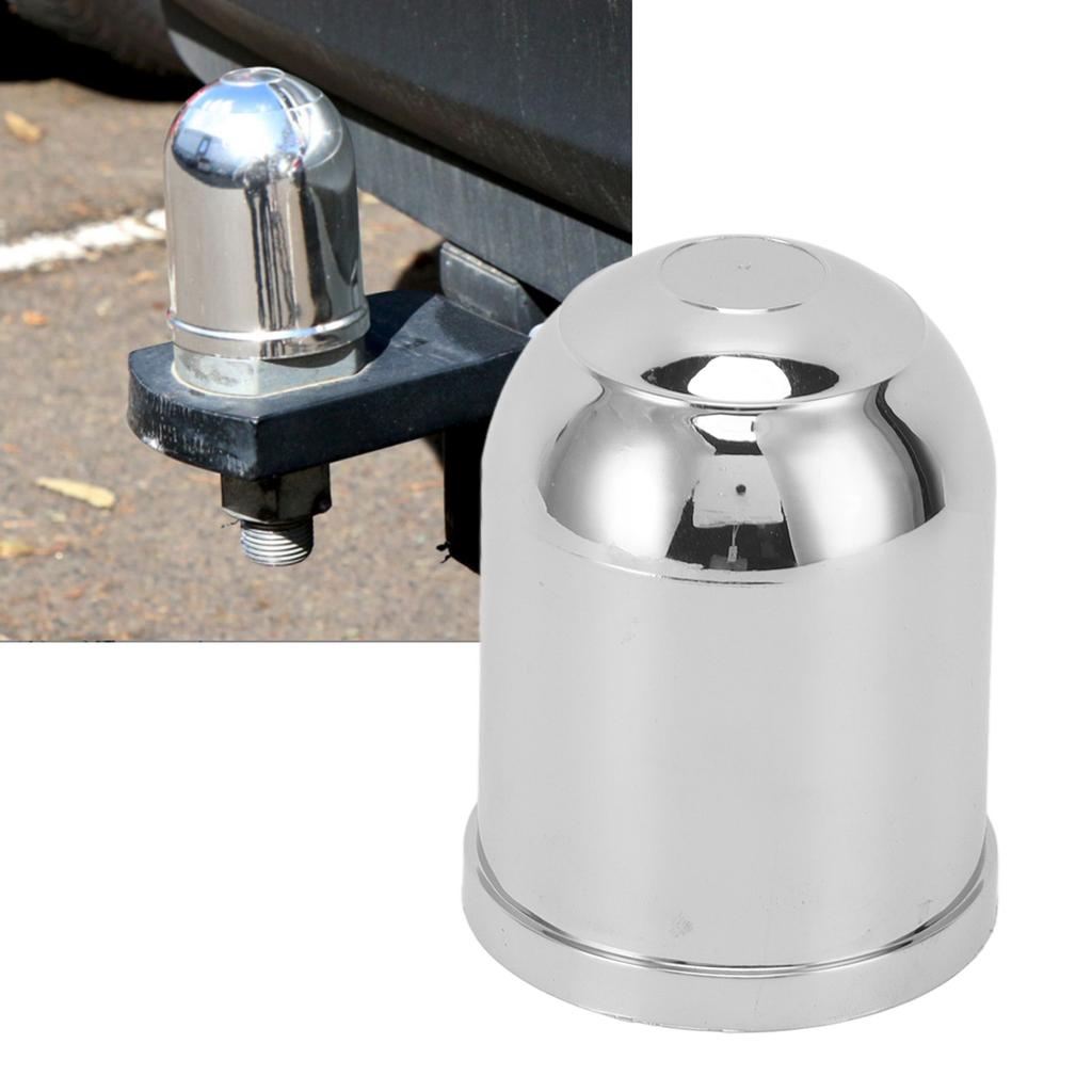Trailer Ball Coupler Head Cap Chrome Plated Protection Cover ABS Plastic for 50mm 2in 1‑7/8in Hitch Balls