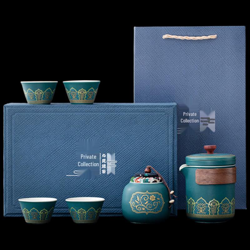 Heyuxu Ceramic Kung Fu Tea Set with Quick Cup