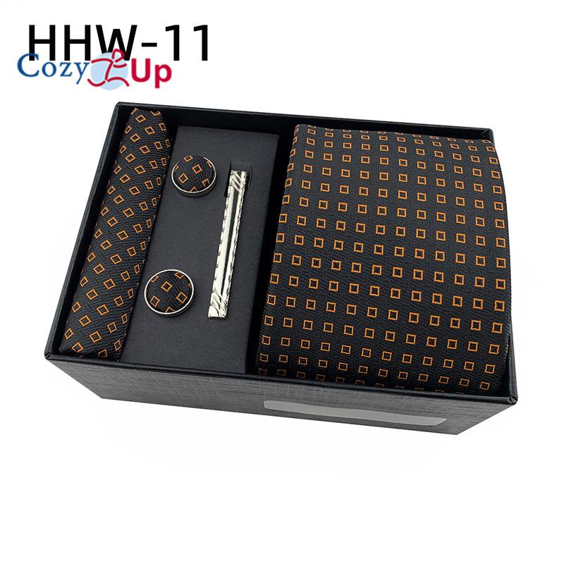 

Комплект Cosy Up из 6 предметов, мужские галстуки с узором пейсли, включая галстук, квадратный шарф, манжеты, зажим для галстука, подарочная коробка