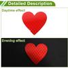 Reflective Bumper Decal Red Heart Rhombus Grid Reflective Car Sticker Personalized Decoration Vehicle Body or Door or Window