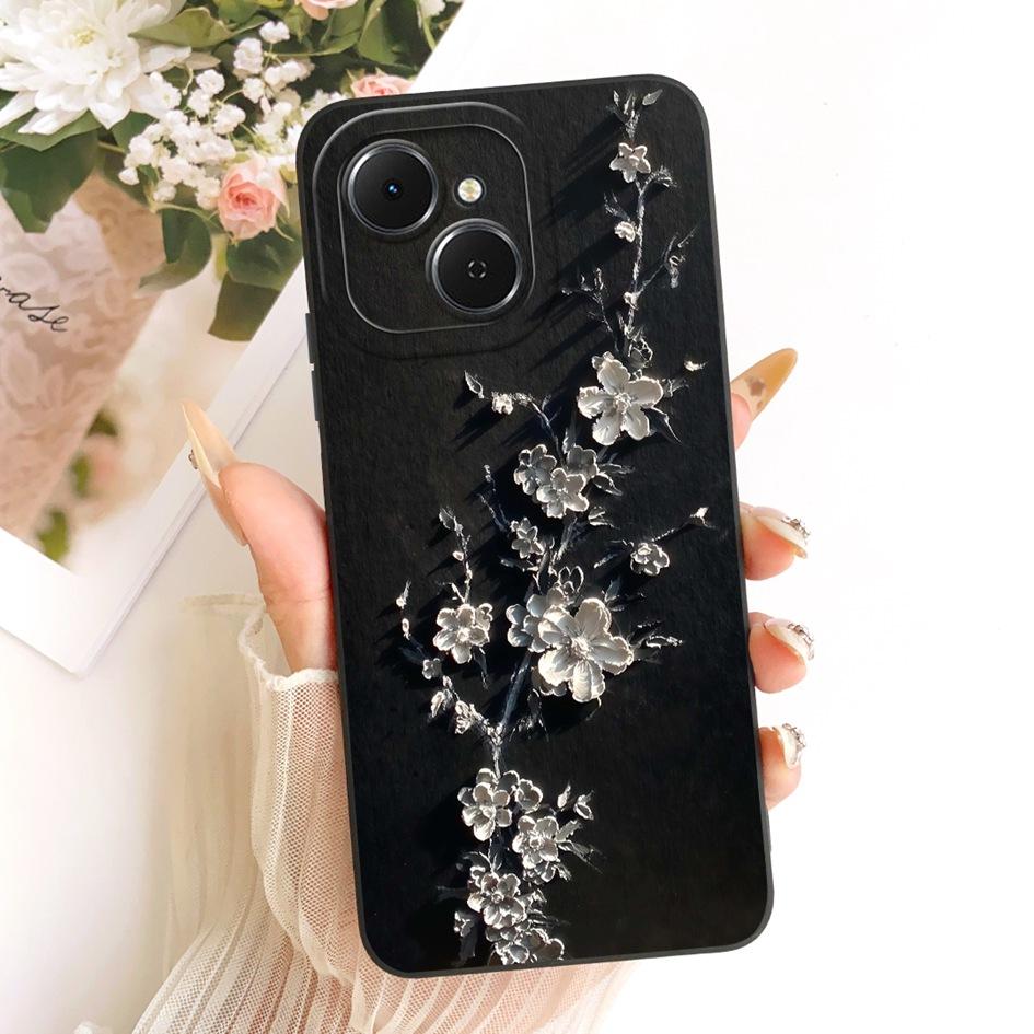 For Tecno Spark 40C Case KM4k Fashion Painted Liquid Silicone Soft TPU Shockproof Cover For Tecno Spark40C Pop 10 Pro Phone Case