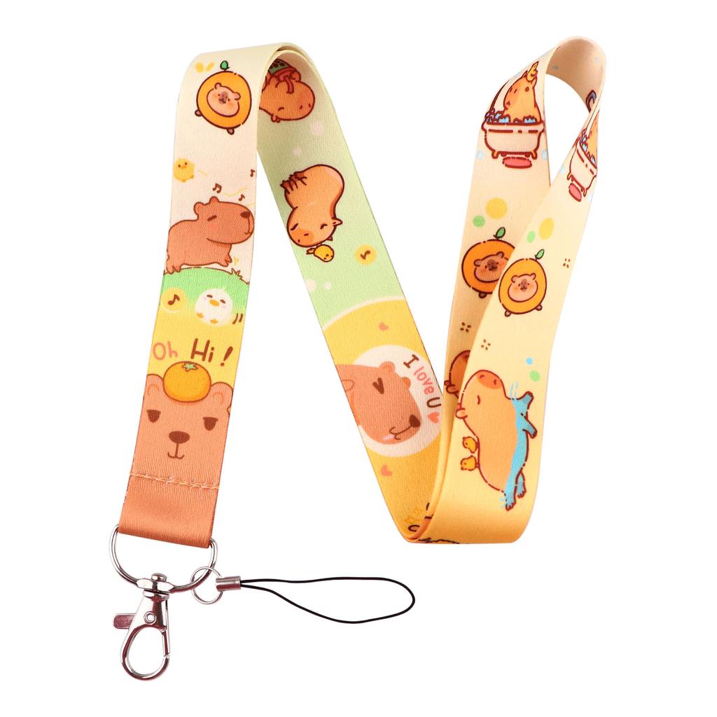 Cute Chubby Animal Lanyard for Key Neck Strap lanyard Card ID Badge Holder Key Chain Key Holder Keyring Accessories Holiday Gift 6