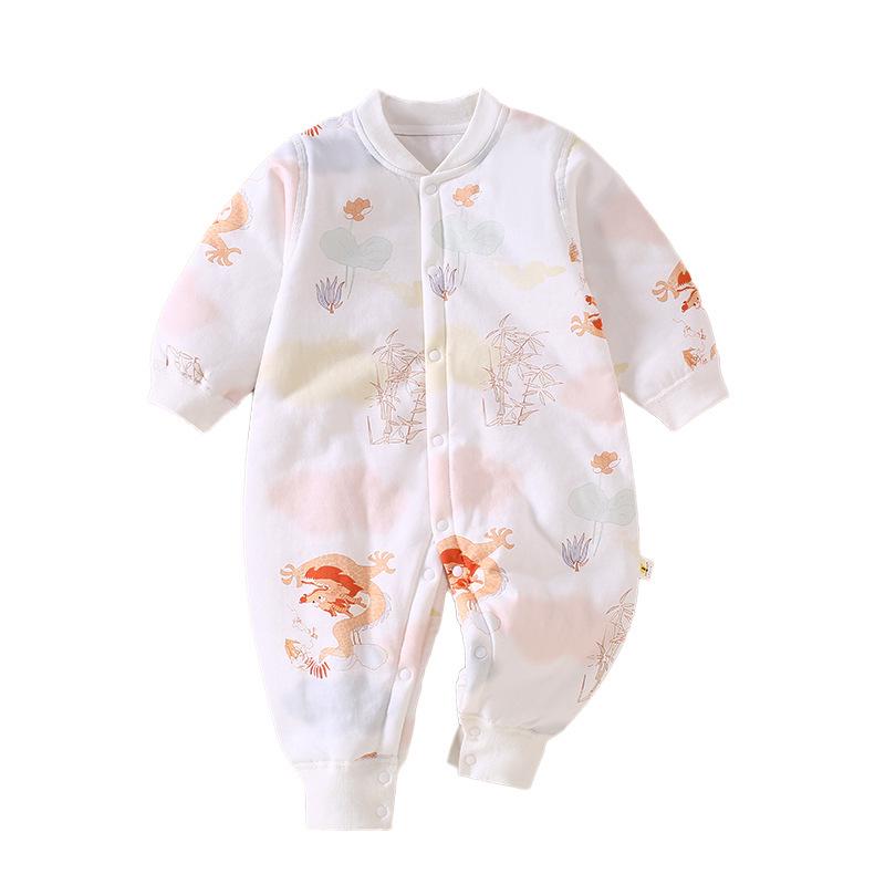 Seamless Pure Cotton Baby Romper - Spring/Autumn Bodysuit for Boys & Girls