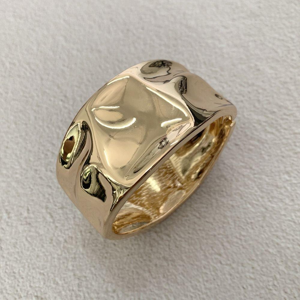 Jewelry Accessories Metal Bracelet Solid Color Irregular Wrist Cuff New Chunky Bangle Bracelet