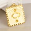 Gold Color Cabochons Accessories Stainless Steel Sun Pendants For Jewelry Making Supplies Blank Base Settings DIY Pendant Charm