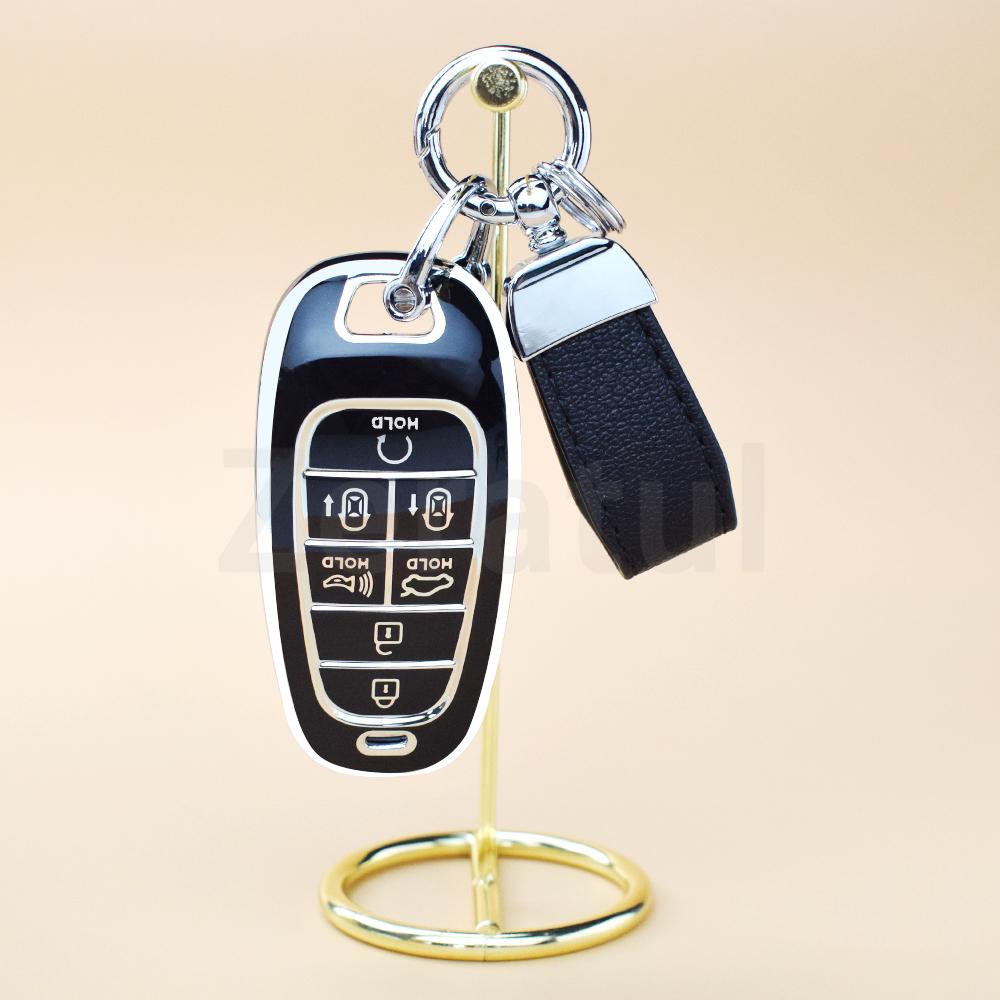 7 Buttons Tpu Car Key Case Cover For Hyundai Tucson Sonata Grandeur Santa Fe Solaris Sonata Sel Ioniq 5 Nexo Nx4