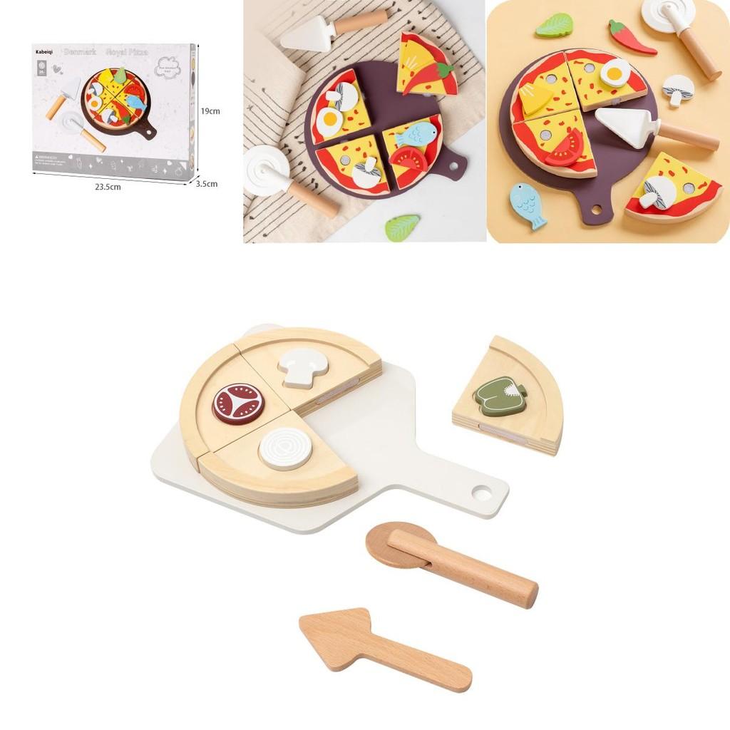 Fun Wooden Simulation Cutting Pizza Kid Toy Set For Skill Development And Creative Play Activities