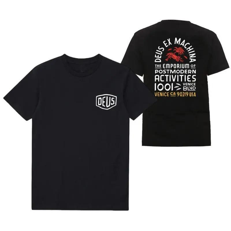 Vendita Calda DEUS EX MACHINA T-Shirt con Stampa Grafica Uomo Donna Manica Corta Streetwear Moda Harajuku Estiva Nuova Maglietta Sportiva Scollo a O Cotone Oversize Top