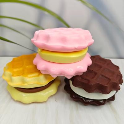 Juguete de Pellizcar Sándwich de Capas Simuladas Squishy Suave Alivio del Estrés Descompresión Lenta Juguete Sensorial para Manos Ansiedad Regalos para Niños Adultos