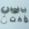 Sterling Silver Alloy Ethnic Jewelry Accessories: Necklace, Earrings, Charms, Pendants, Connectors, for Clothing and Hats.