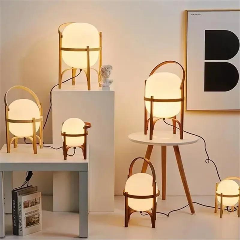 Modern LED Floor Lamp Wood Table Light Living Room Study Bedroom Bedside Lamp Bedroom Home Restaurant Decor Atmosphere Light
