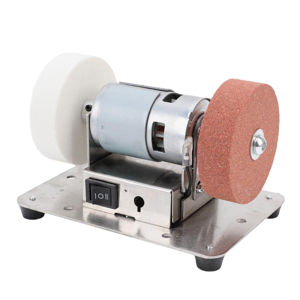 Mini Bench Grinder with 2 Wheels Electric Multi Purpose Grinding Machine for Metal Wood Cutter Making Jewelry Buffing