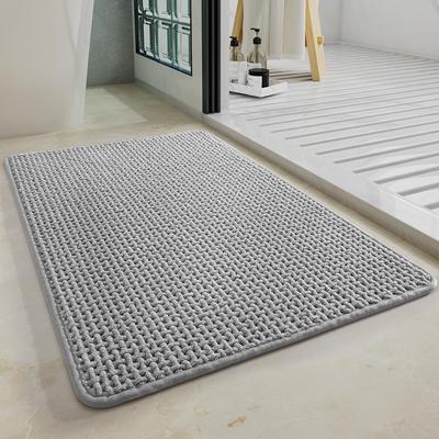 High Quality Chenille Woven Bath Mat Super Absorbent Quick Dry Non-Slip Bathroom Rug Soft Plush Shower Floor Mat