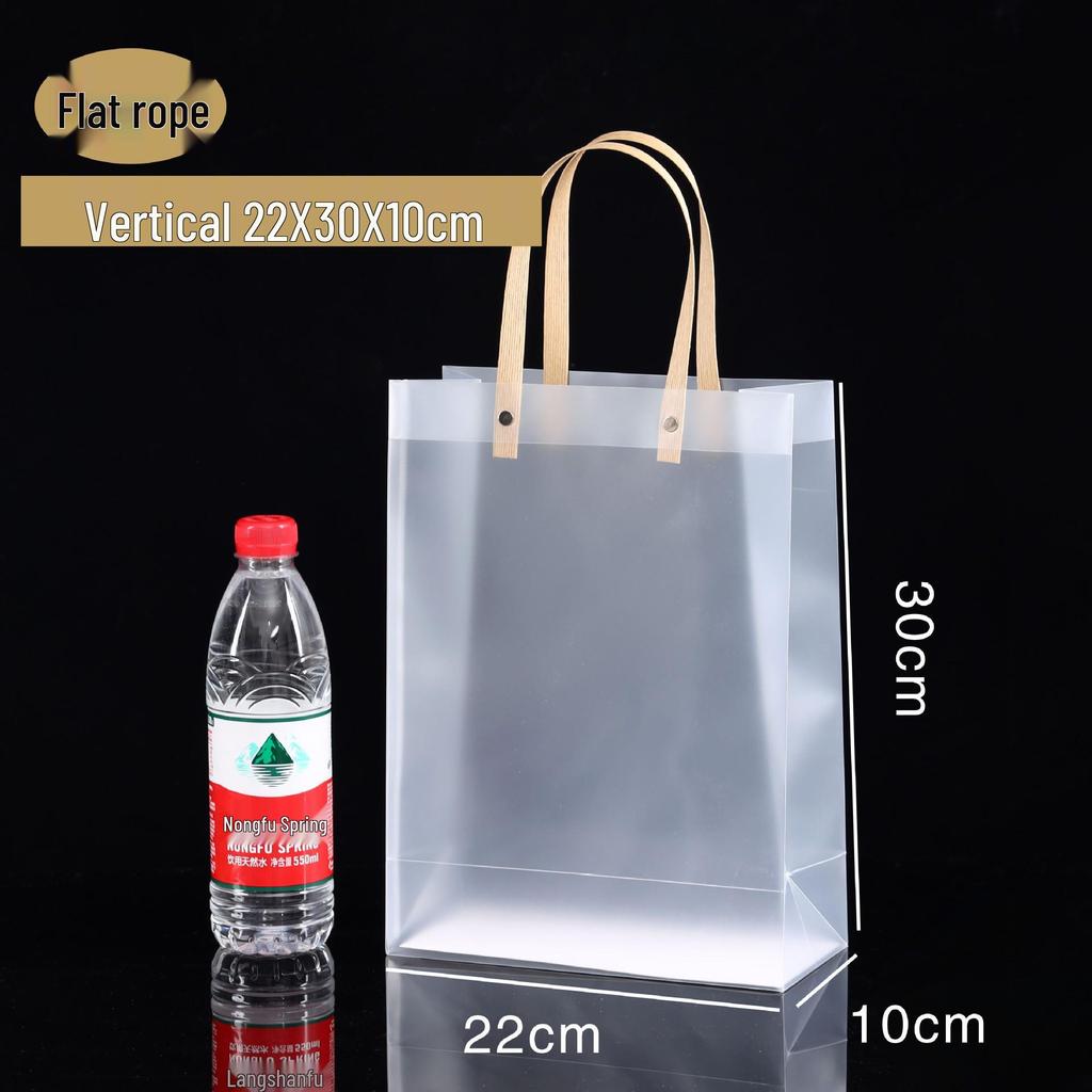In Stock PVC Transparent Tote Bag, Frosted PP Plastic Gift/Souvenir Packaging, Wedding Candy Bag