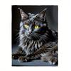 Maine Coon Cat Blanket Realistic Feline Portrait Soft Fleece Throw Pet Lover Gift Home Decor Animal Print Cozy Bedding For Cat
