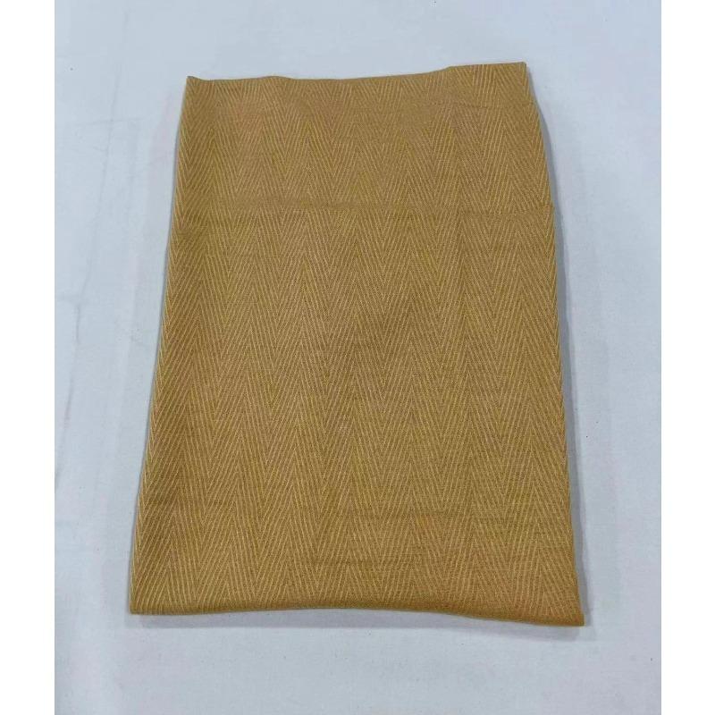New Herringbone Pattern Single Color Versatile Imitation Cashmere Scarf for Women Simple Casual Style Tassel Warm Shawl