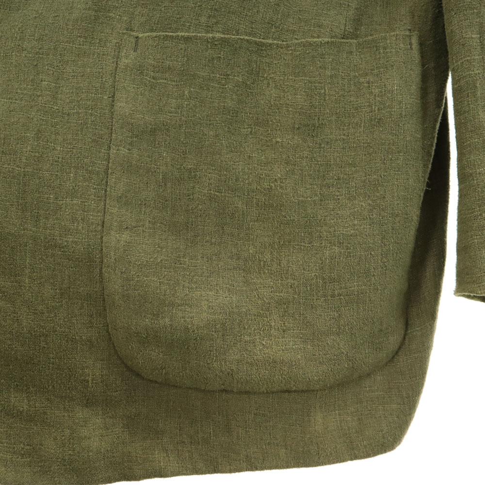 ISSEY MIYAKE made in Japan Blowout cloth tailored jacket XL Olive blazer Men's Used