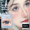 FUNSACHY Color Contacts 1Pair Natural Brown Korean Big Eye Contact Lenses for Eyes Beauty Gray Pupils Colored Soft Lens Yearly