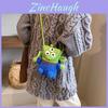 Mini Bolsa de Ombro de Monstro com Olho de Desenho Animado Tricotado do Michael Wazowski Com Bolso Interno Para Passeios Casuais