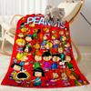 Peanuts Characters Panels Blanket Durable Comfort Perfect for Seaside Chair Sofa All-Season Use Modern Style Birthday Christmas Gift Blanket