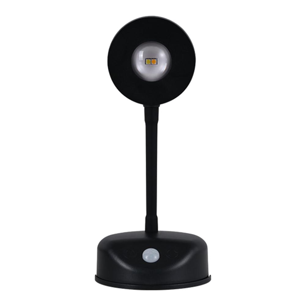 

Светодиодный настенный светильник с возможностью подзарядки, вращение на 360 °, датчик движения, светодиодный прожектор, 3 цвета, плавная регулировка яркости, для прикроватной тумбочки, коридора чёрный