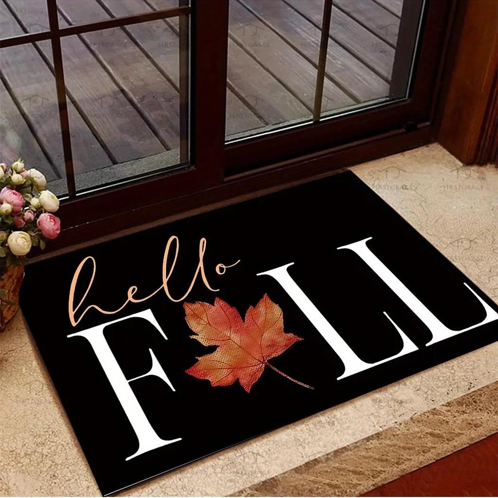 Larch Welcomes Anti-Slip Entrance Door Carpets, Bedroom Bathroom Floor Mats, Farm Autumn Home Decoration Carpets