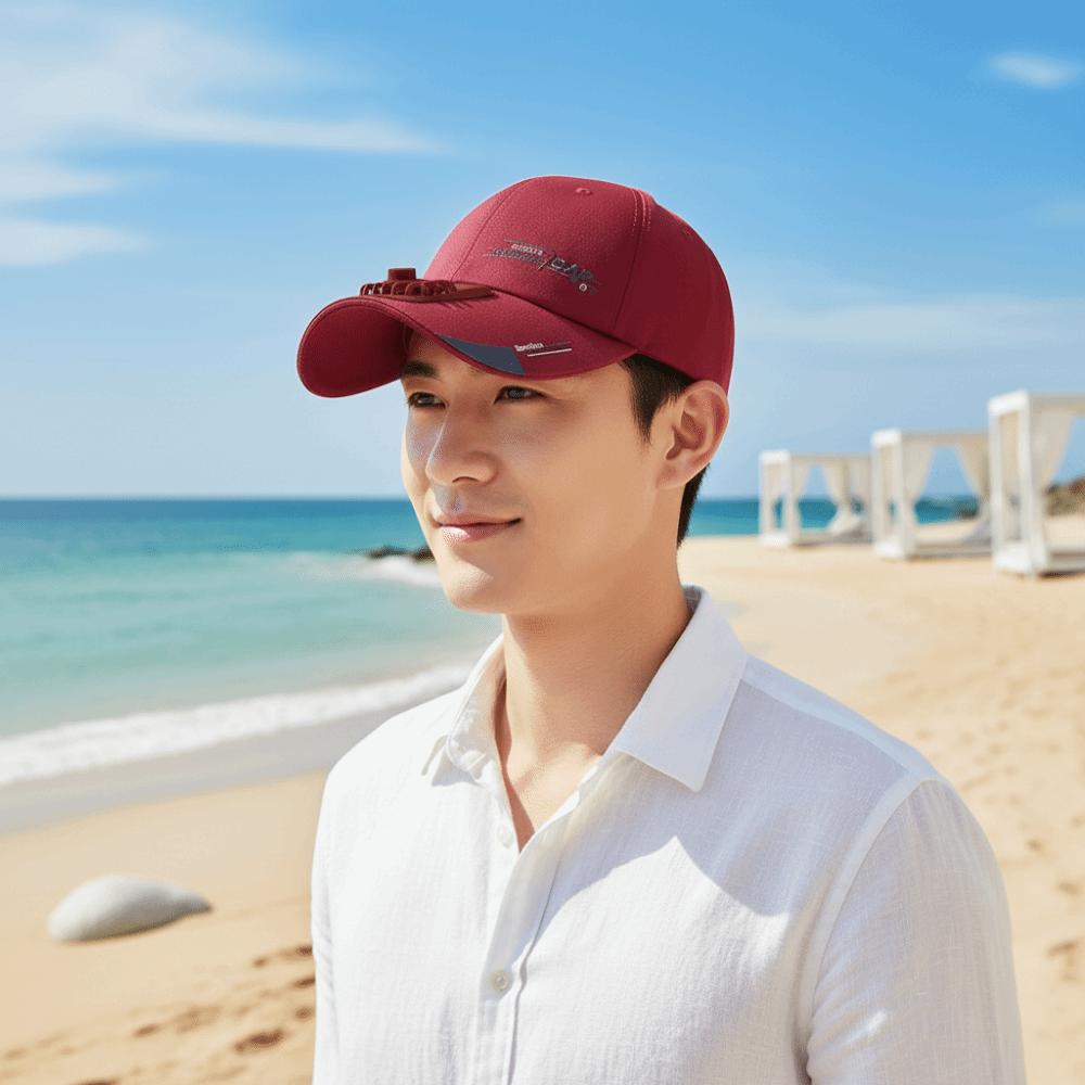 Long-lasting Baseball Cap with Fan Portable Anti-collapse Cooling Peaked Cap Sport