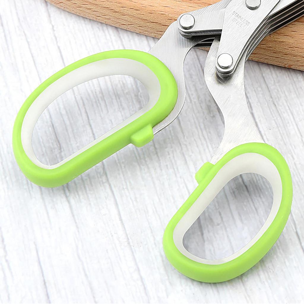 Multi Layer Scallion Vegetable Scissors Five Layer  Shredded Paper Scissors