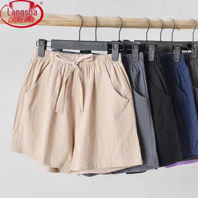 Women's Casual Cotton-Linen Blend Shorts