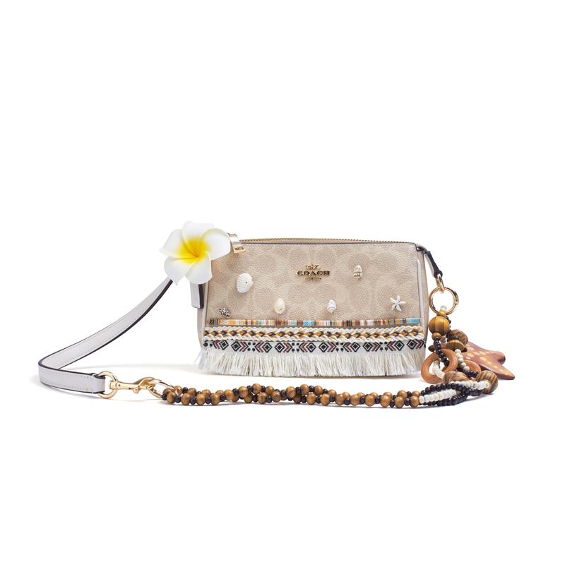 

COACH shoulder bag [Customized bag] Nolita 19 Iduo fresh and natural tulip ribbon classic old flower Beach Shell Shell Z Basic Pack (Pack + Dust Bag) золотий