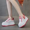 5603 Super Fire Year Spring New Thick-soled Cowhide Little White Shoes Classic Board Shoes Lace-up Height Increasing Casual Shoes Women