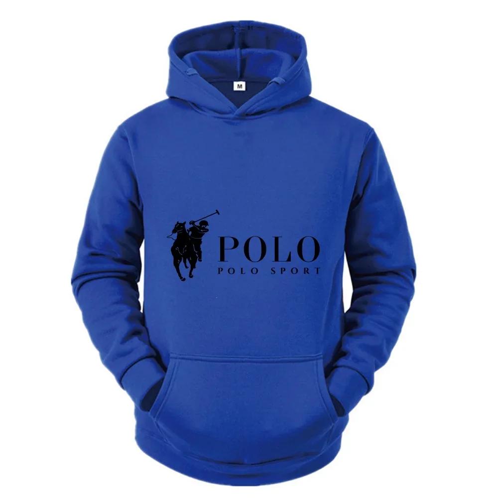 Fashionable Horse-riding Pattern Printed Men's and Women's Warm Autumn Hoodies, Running, Fitness and Outdoor Sportswear