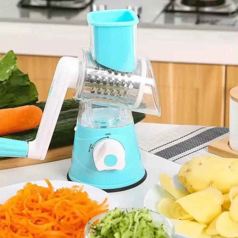 Kitchen Tools Manual Food Grater Potato Peeler Carrot Grater Shredder Dicer Veggie Chopper Rotary Vegetable Cutter Fruit Slicer