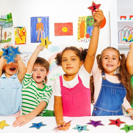Yousheng 90 Sheets Colorful Decorative Borders Star Paper Cutting Bulletin Board Cutouts DIY Classroom Supplies