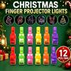 Interactive Parent Child Toys 12 Pcs Halloween Finger Projector Lights, Mini Colorful LED for Kids Pattern Projection Ring Kids, Goodie Bag Stuffers,