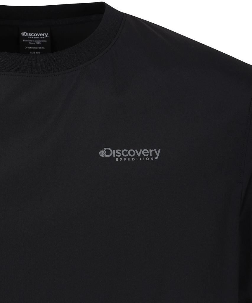 DISCOVERY EXPEDITION Uni Freshvent Lightweight Woven Training Short Sleeve T-Shirt (Black)