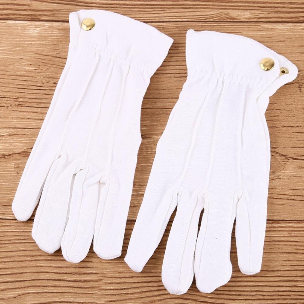 2pcs Cotton Blend Billiard Referee Gloves Full Finger White Cotton Billiard Referee Pool Matches белый